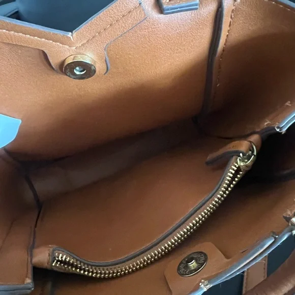 Steve Madden Beige Floral Tote with Brown Accents - Picture 4 of 7